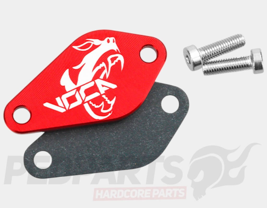 VOCA Racing Ölpumpenabdeckung CNC Rot - Für Minarelli AM6, Derbi EBE EBS D50B