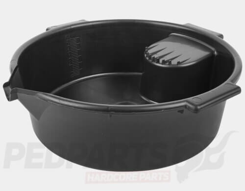 Black Polyethylene Drain Pan- 6 Litre