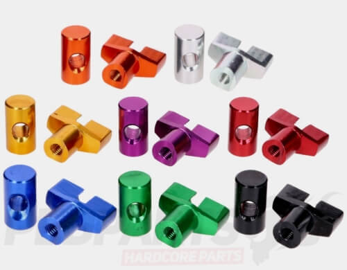 Brake Cable Adjuster Nut and Pin - Anodized