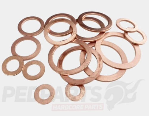 Copper Washer Assortment- 140 Piece