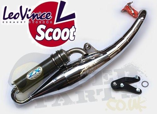 Leo Vince Chrome ZX Exhaust - Piaggio Zip/ Fly 50cc