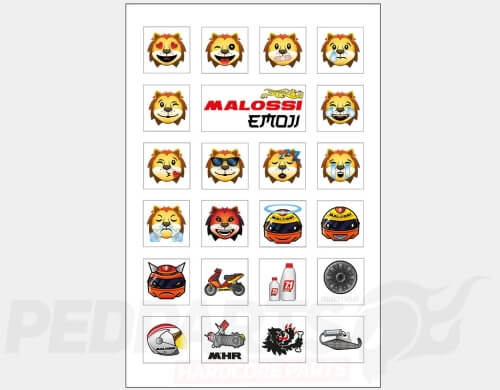 Malossi Mini Emoji Sticker Sheet
