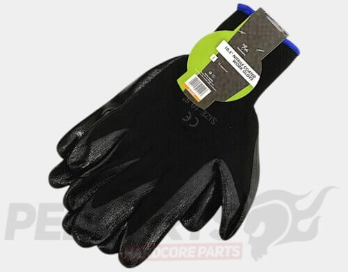 Nitrile Coated Work Gloves- Large