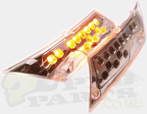 Piaggio Zip Rear LED Indicators (Clear Lexus Style)