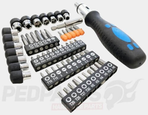 Ratchet Screwdriver & Socket Set- 57 Piece