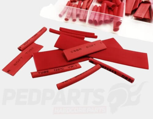 Red Heat Shrink Tubing- 127 Piece