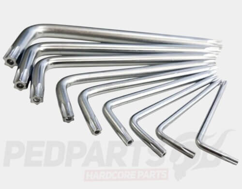 Short Star/ Torx Keys T10-T50- 9 Piece
