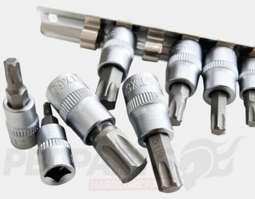 Star Bit Sockets On Rail- T10-T60