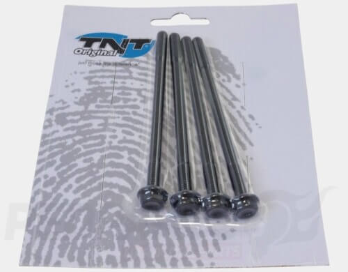 TNT Cylinder Studs & Nuts Set- Piaggio/ Peugeot/ Minarelli Vertical
