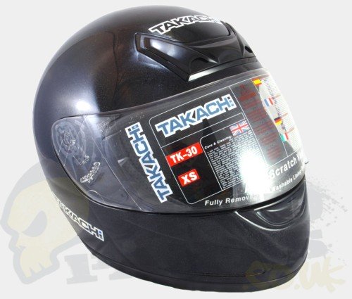 Takachi TK-30 Full Face Motorcycle Helmet - Black