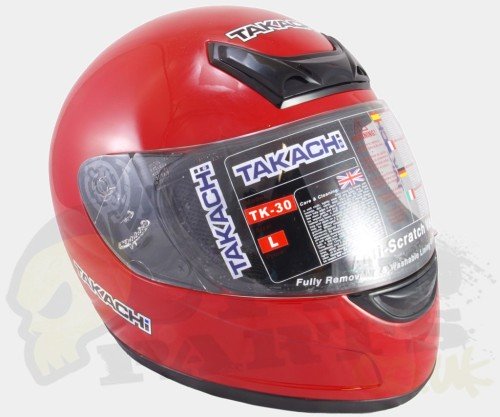 Takachi TK-30 Full Face Motorcycle Helmet - Red
