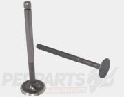 Inlet & Exhaust Valves- Piaggio 50cc 2-Valve