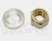 Rear Wheel Nut & Washer - Minarelli/ Yamaha 50cc