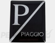 Square Piaggio Emblem Badge- Black Edition