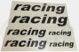Racing Logo Stickers Set - Black Or Orange