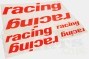 Racing Logo Stickers Set - Black Or Orange